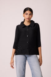 Edith Cutwork Shirt - Black